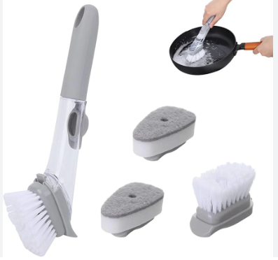 🧽 CEPILLO MULTIUSOS CON DEPÓSITO DE JABÓN