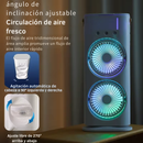 🌬️ Ventilador USB 3 en 1 con Luz LED y Humidificador