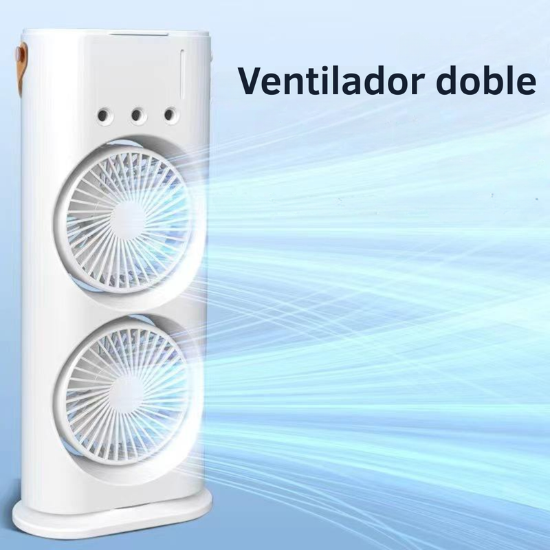 🌬️ Ventilador USB 3 en 1 con Luz LED y Humidificador